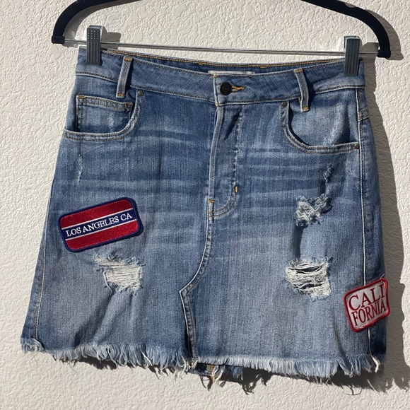 Guess A-Line Denim Skirt 
Style #W6FAL2D20C2 - Picture 2 of 7